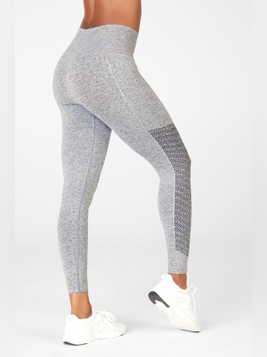 Fabletics Pants - Fabletics Sync Seamless High-Waisted 7/8 Leggings Pants Small Grey Heather